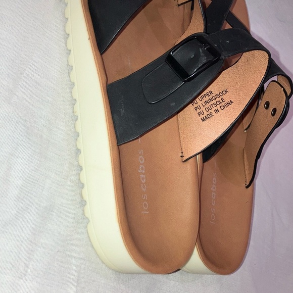 Los Cabos women’s Nin Black Double adjustable Strap Sandals size 40  (9- 9.5) - Picture 11 of 13